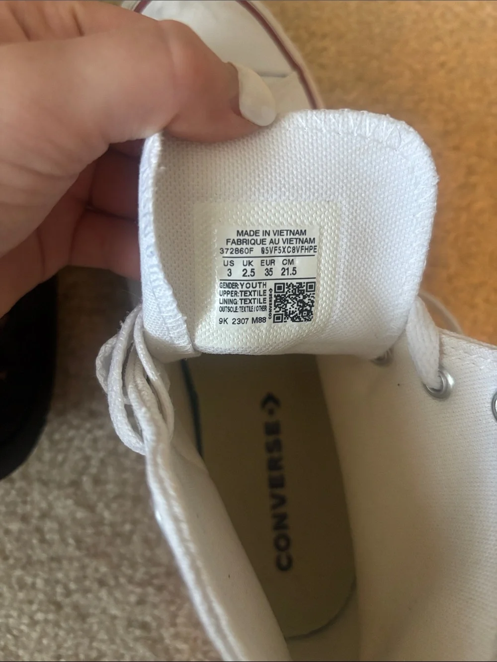 Kids White High-Top Converse